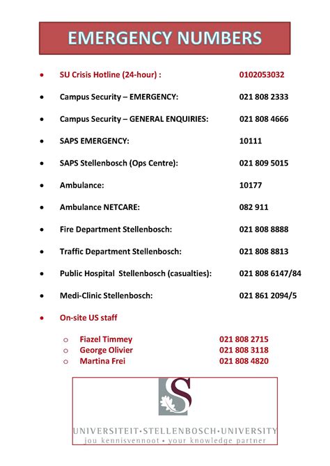 University phone numbers and contact details for  .